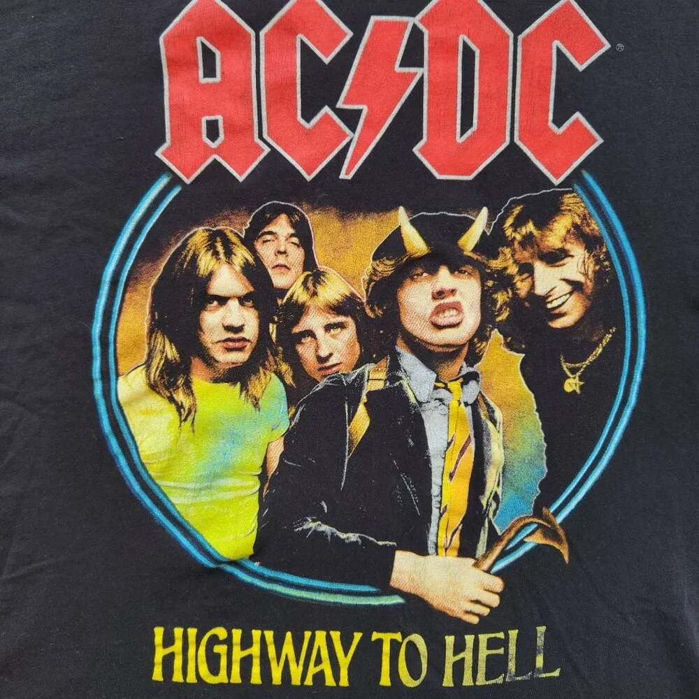 AC/DC "Highway To Hell" Band Tee Shirt Black Short Sleeves Music Concert M - Picture 2 of 6